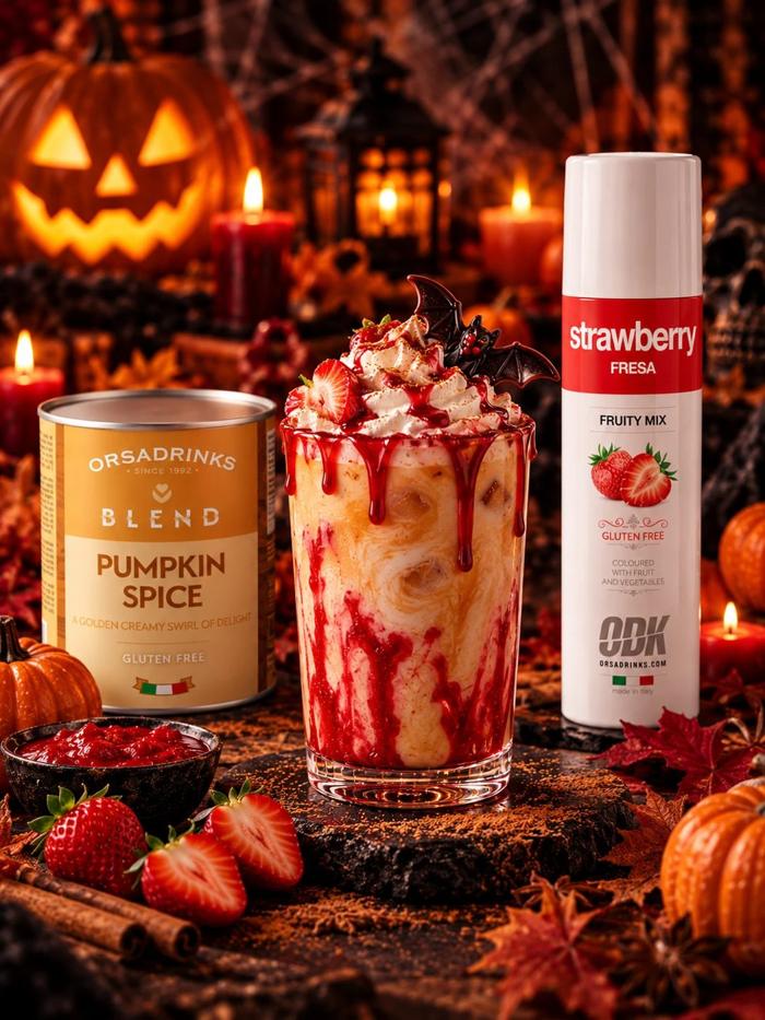 Vampiro de Fresa con Blend Pumpkin Spice