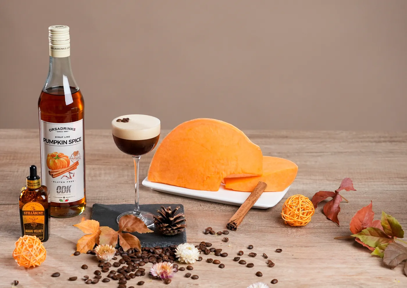 Pumpkin Espresso Martini con sirope Pumpkin Spice ODK