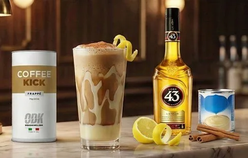 Barraquito frappé show, receta profesional con producto ODK