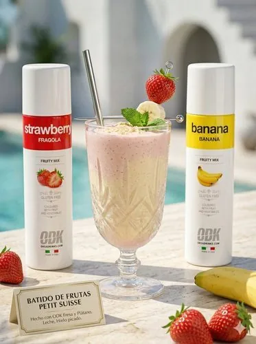 Batido de frutas petit suise, receta profesional con producto ODK