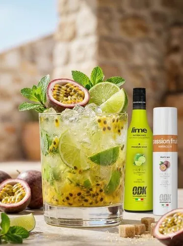 Caipirisima de frutas, receta profesional con producto ODK