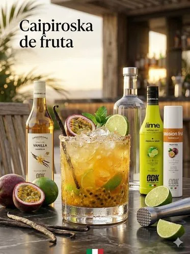 Caipiroska de fruta, receta profesional con producto ODK