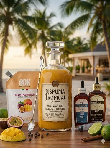 Espuma tropical 1/5 litro, receta profesional con producto ODK