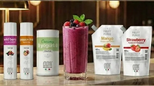 Frappés de fruta con fruta 100%, receta profesional con producto ODK