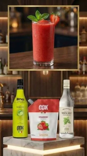 Fresa fresca smoothie, receta profesional con producto ODK