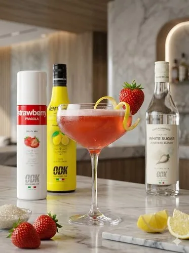 Fresa y mezcal, receta profesional con producto ODK