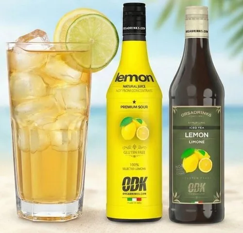 Iced tea limón, receta profesional con producto ODK