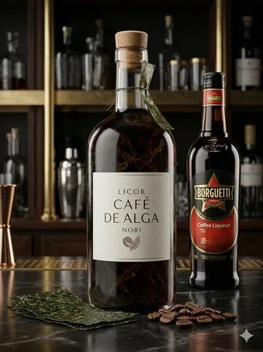 Licor café de alga nori, receta profesional con producto ODK