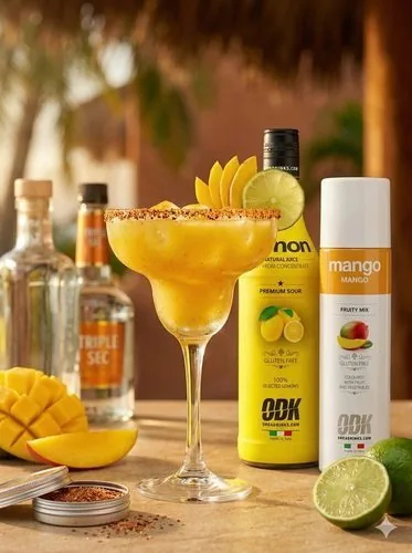 Margarita de frutas, receta profesional con producto ODK