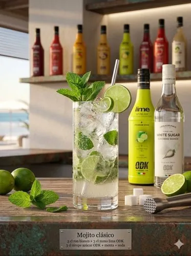 Mojito clásico, receta profesional con producto ODK