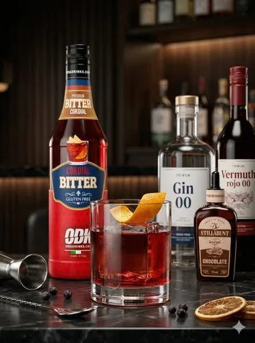 Negroni 00, receta profesional con producto ODK