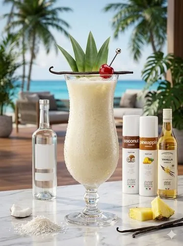 Piña colada, receta profesional con producto ODK