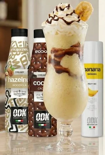 Ron miel & banana frappé, receta profesional con producto ODK