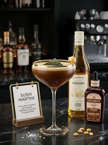 Sushi martini PB, receta profesional con producto ODK