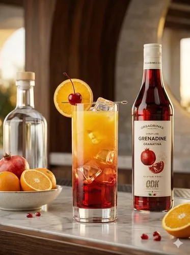 Tequila sunrise, receta profesional con producto ODK