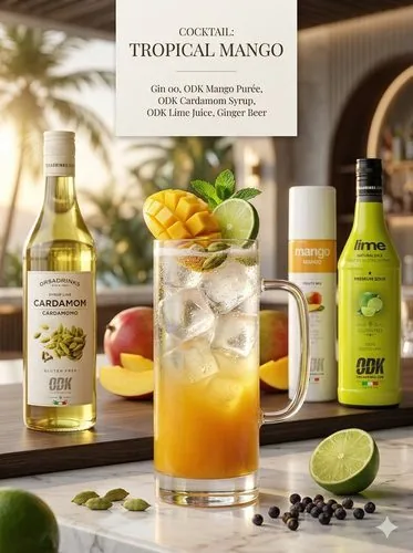 Tropical mango, receta profesional con producto ODK